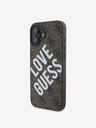Guess Guess PU Leder 4G Big Love Logo MagSafe Schutzhülle für iPhone 16 Braun