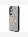 Guess Guess PU 4G Metall-Logo-Rückseite für Samsung Galaxy S25 Rosa