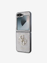 Guess PU 4G Metall Logo Rückseite Hülle für Samsung Galaxy Z Flip 6 Pink Handyhülle