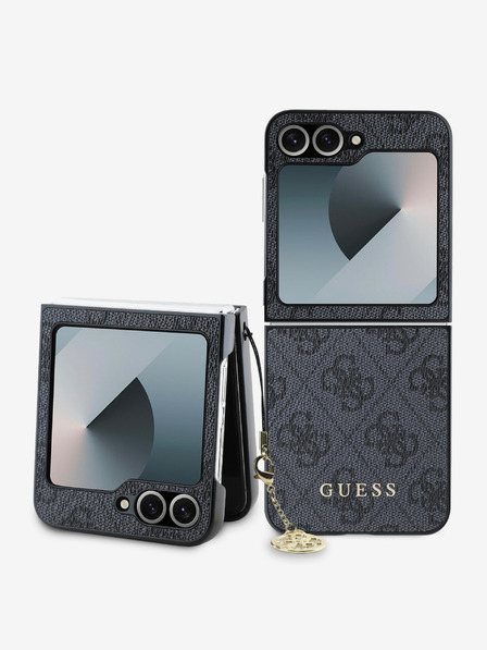 Guess 4G Charm Rückseite Hülle für Samsung Galaxy Z Flip 6 Grey Handyhülle