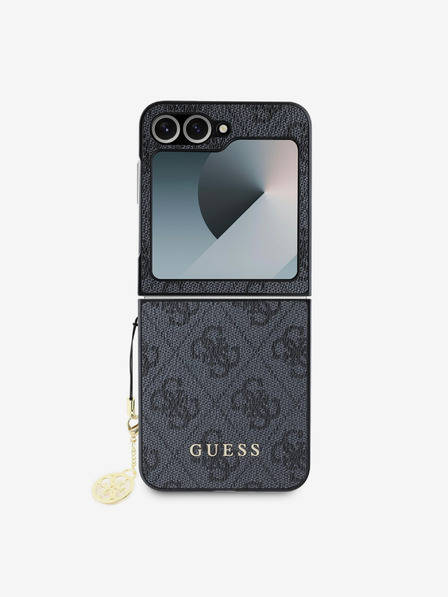 Guess 4G Charm Rückseite Hülle für Samsung Galaxy Z Flip 6 Grey Handyhülle