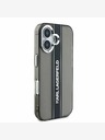 Karl Lagerfeld Karl Lagerfeld IML Stripe Logo Back Cover für iPhone 16 Schwarz