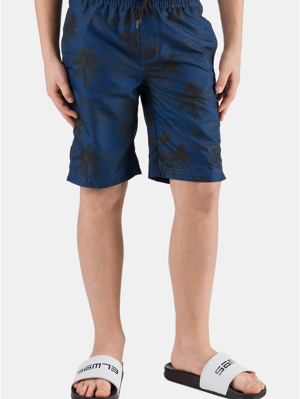 Sam 73 Dunkelblaue gemusterte Badehose für Jungen SAM 73