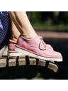 Vasky Damen Leder Semi Stiefel Rosa - Frühling / Herbst Vasky Derby Stiefel