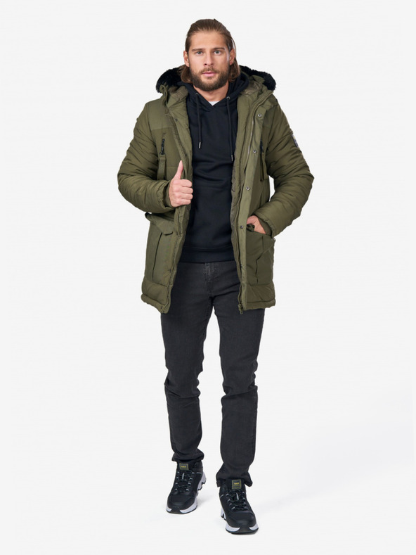 NAX Khaki-Mantel für Herren NAX REXEW