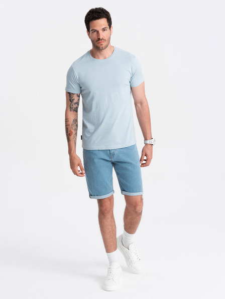 Ombre Clothing Hellblaues Herren-T-Shirt Ombre Clothing