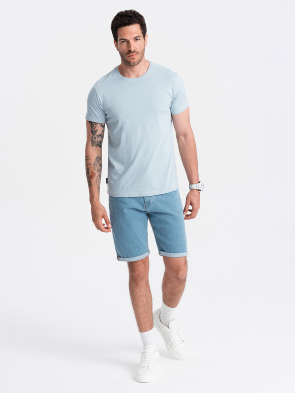 Ombre Clothing Hellblaues Herren-T-Shirt Ombre Clothing