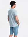 Ombre Clothing Hellblaues Herren-T-Shirt Ombre Clothing