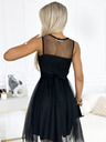 numoco Damen-Kleid mit Guipure und feinem Tüll - schwarz Numoco CATERINA