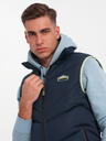 Ombre Clothing Herren Steppweste mit Neon-Akzenten Ombre Clothing