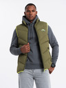 Ombre Clothing Herren Steppweste mit Neon-Akzenten Ombre Clothing
