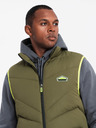 Ombre Clothing Herren Steppweste mit Neon-Akzenten Ombre Clothing