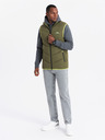 Ombre Clothing Herren Steppweste mit Neon-Akzenten Ombre Clothing