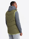 Ombre Clothing Herren Steppweste mit Neon-Akzenten Ombre Clothing