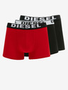 Diesel Diesel Dreier-Set Herren-Boxershorts in Rot und Schwarz
