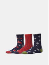 Sam 73 3er-Set Damen-Weihnachtssocken in Blau und Rot SAM 73 Rudolph