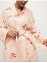 Marks & Spencer Crinkled wrap bathrobe with high cotton content Marks & Spencer pink