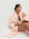 Marks & Spencer Crinkled wrap bathrobe with high cotton content Marks & Spencer pink