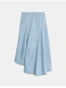 Marks & Spencer Denim Maxi Asymmetrical Skirt with Accentuated Waist Marks & Spencer navy blue