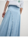 Marks & Spencer Denim Maxi Asymmetrical Skirt with Accentuated Waist Marks & Spencer navy blue