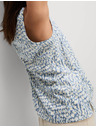 Marks & Spencer Loose Tank Top with High Cotton Content and Print by Marks & Spencer Blue