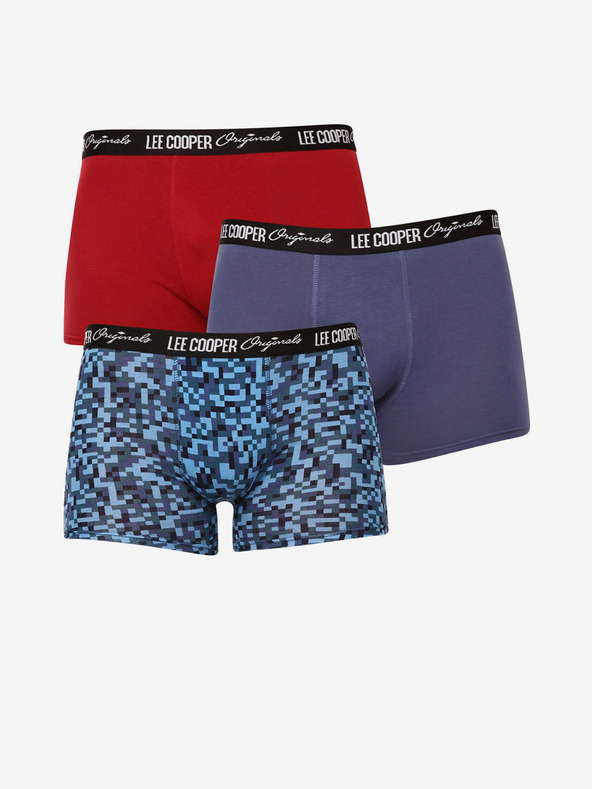 Lee Cooper Dreierpack Herren-Boxershorts in Blau, Lila und Rot von Lee Cooper