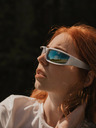 VEYREY Weiße Unisex-Sport-Sonnenbrille VeyRey Steampunk Istephiel