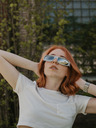 VEYREY Weiße Unisex-Sport-Sonnenbrille VeyRey Steampunk Istephiel
