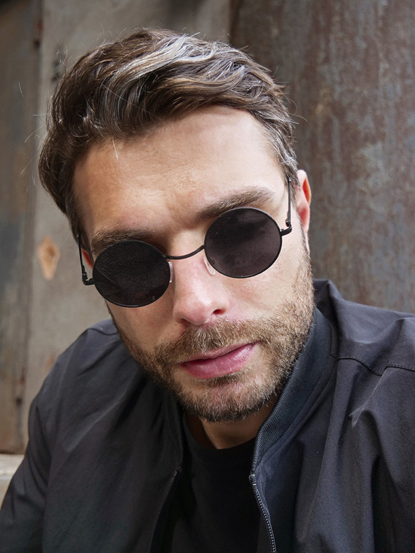 VEYREY Schwarze polarisierte Sonnenbrille Lenonky VeyRey Braam