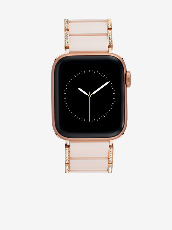 Anne Klein Apple Watch Armband mit hellrosa Kristallen Anne Klein