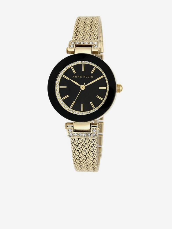 Anne Klein Damenuhr in gold und schwarz Anne Klein