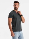 Ombre Clothing Schwarzes Herren-Henley-Shirt Ombre Clothing