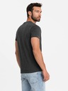 Ombre Clothing Schwarzes Herren-Henley-Shirt Ombre Clothing