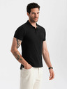 Ombre Clothing Schwarzes Herren-Poloshirt Ombre Clothing