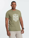 Ombre Clothing Grünes bedrucktes Herrenhemd Ombre Clothing