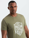 Ombre Clothing Grünes bedrucktes Herrenhemd Ombre Clothing