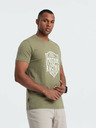Ombre Clothing Grünes bedrucktes Herrenhemd Ombre Clothing