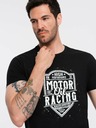 Ombre Clothing Schwarzes bedrucktes Herren-T-Shirt Ombre Clothing