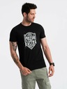 Ombre Clothing Schwarzes bedrucktes Herren-T-Shirt Ombre Clothing
