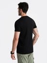 Ombre Clothing Schwarzes bedrucktes Herren-T-Shirt Ombre Clothing