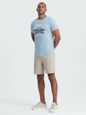 Ombre Clothing Hellblaues Herren-T-Shirt mit San Francisco-Aufdruck Ombre Clothing