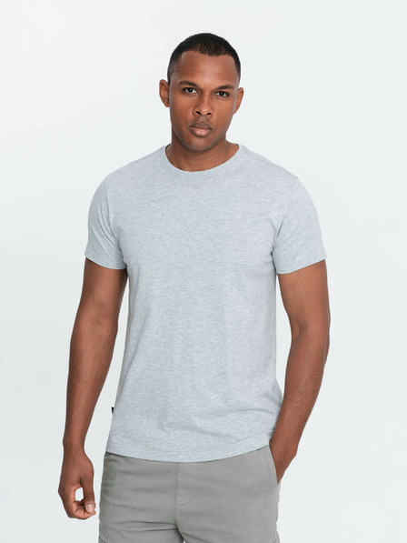 Ombre Clothing Hellgraues Herren Basic T-Shirt Ombre Clothing