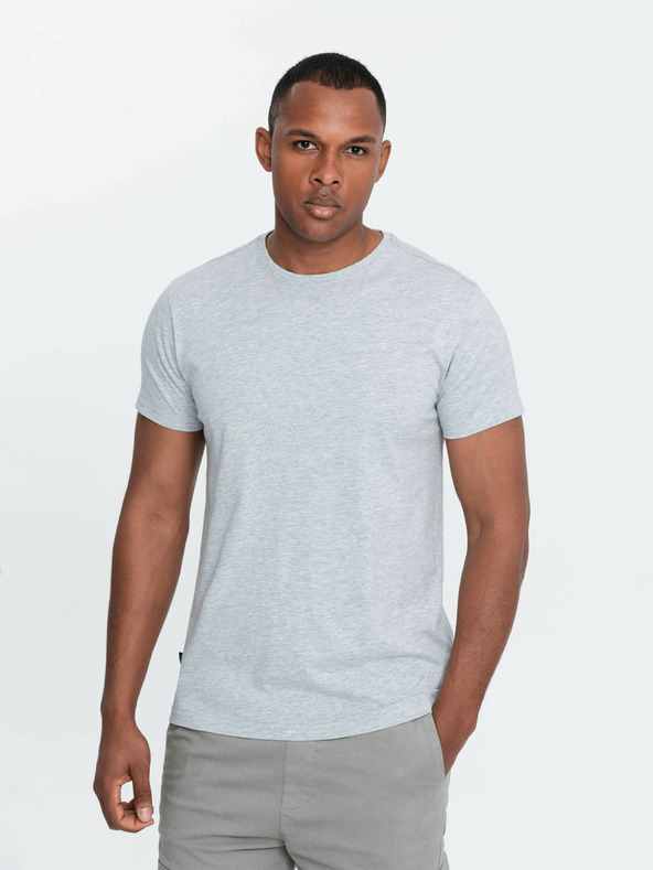 Ombre Clothing Hellgraues Herren Basic T-Shirt Ombre Clothing