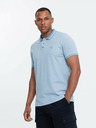 Ombre Clothing Hellblau gestreiftes Herren-Poloshirt Ombre Clothing