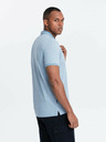 Ombre Clothing Hellblau gestreiftes Herren-Poloshirt Ombre Clothing