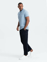 Ombre Clothing Hellblau gestreiftes Herren-Poloshirt Ombre Clothing