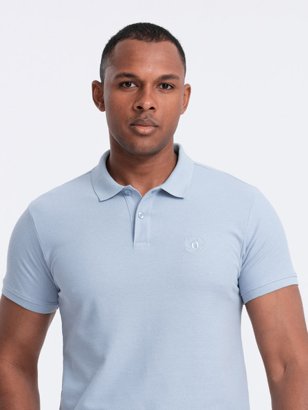 Ombre Clothing Hellblaues Herren-Basic-Poloshirt Ombre Clothing