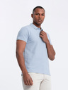 Ombre Clothing Hellblaues Herren-Basic-Poloshirt Ombre Clothing