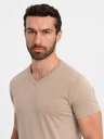 Ombre Clothing Graues Herren T-Shirt aus Baumwolle mit Rundhalsausschnitt Ombre Clothing