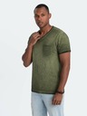 Ombre Clothing Grünes gestreiftes Herrenhemd Ombre Clothing